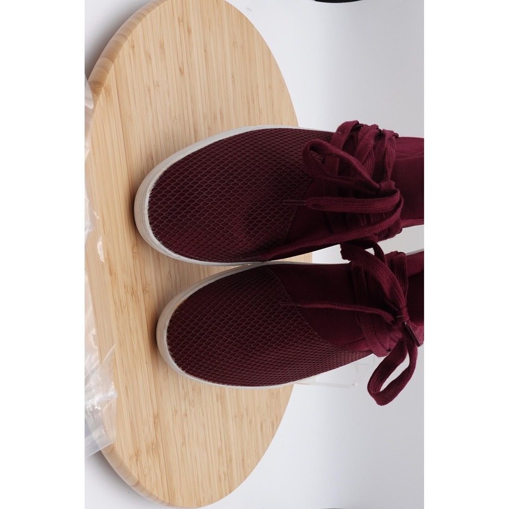 Shoes Womens Size 13 47 Red Mesh Lace Up Casual Athletic Sneakers Lightweight - Picture 7 of 10